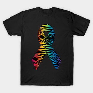 Awareness Ribbon - Rainbow T-Shirt